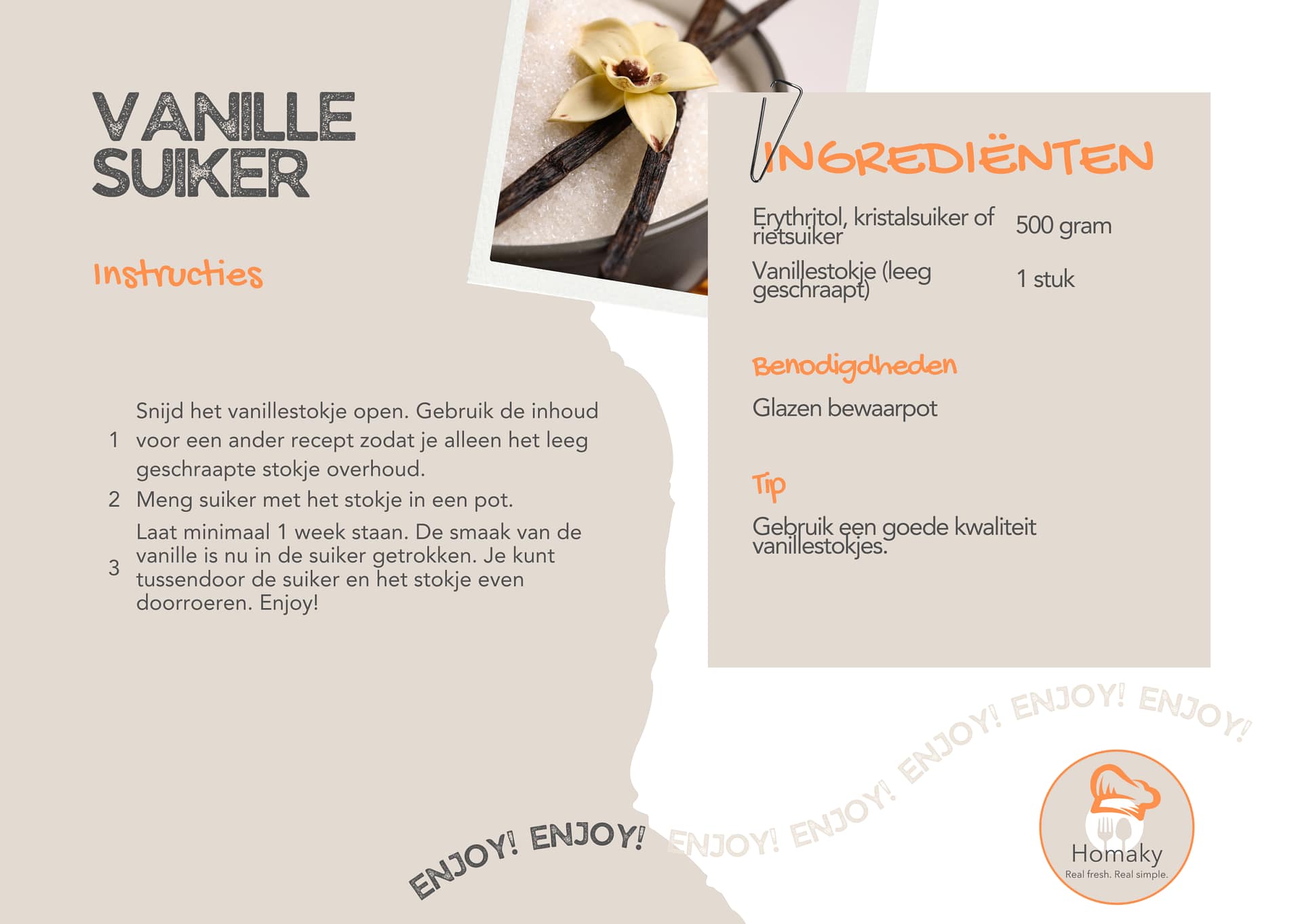 Recept vanillesuiker maken | Homaky