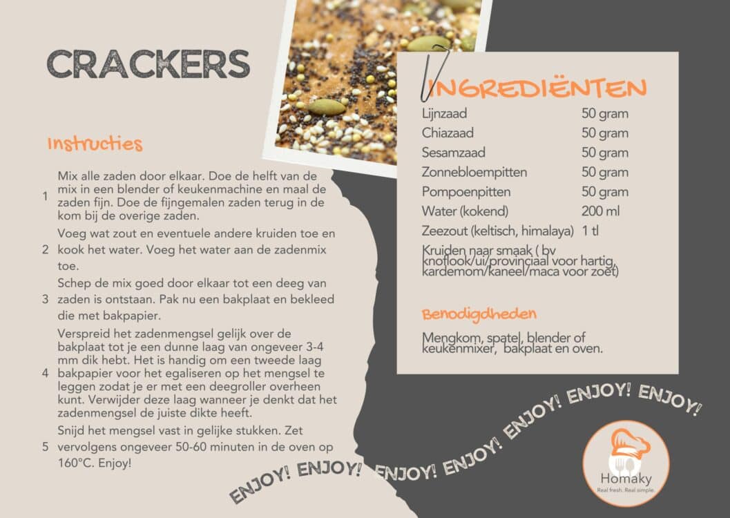 Recept crackers, knapperige basiscrackers bakken – Homaky