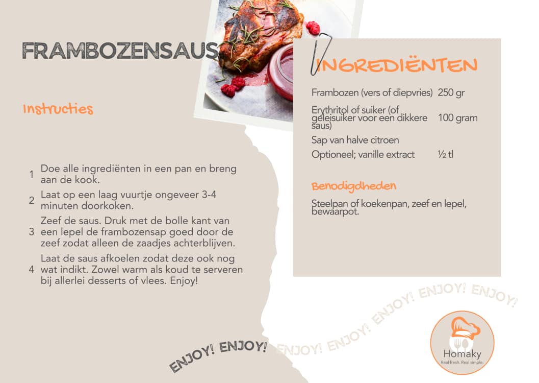 recept frambozensaus maken | Homaky