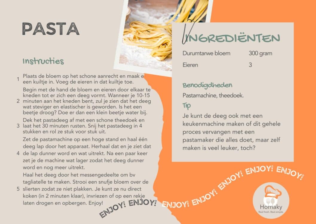 Recept pasta, stap-voor-stap verse pasta bereiden – Homaky