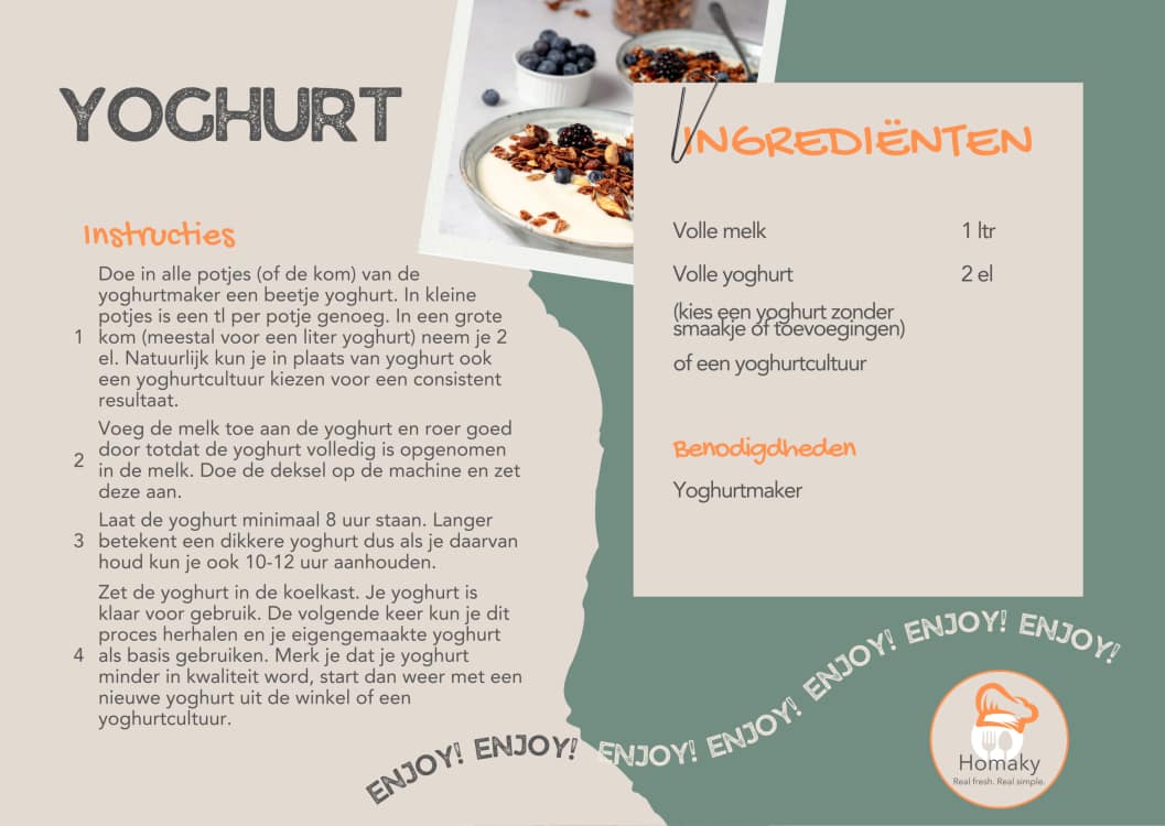 Recept yoghurt, melk fermenteren met starter – Homaky