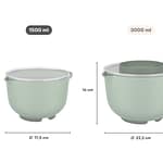 Beslagkom met deksel 1500ML, stevige kom om te mengen, kneden en bewaren – Homaky