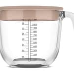 Maatbeker met deksel 1000ML Chalk, praktische maatbeker om af te meten en bewaren – Homaky