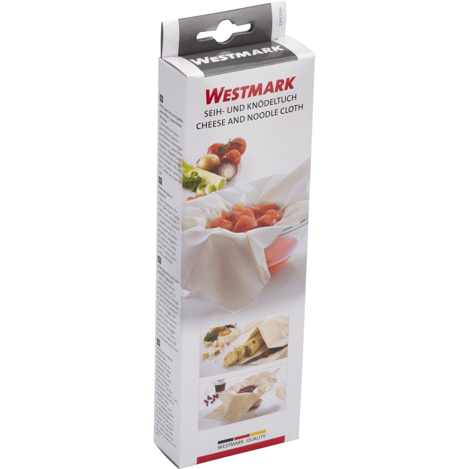 Westmark katoenen neteldoek 60x60cm, set van 3 voor zeven en kaas maken – Homaky