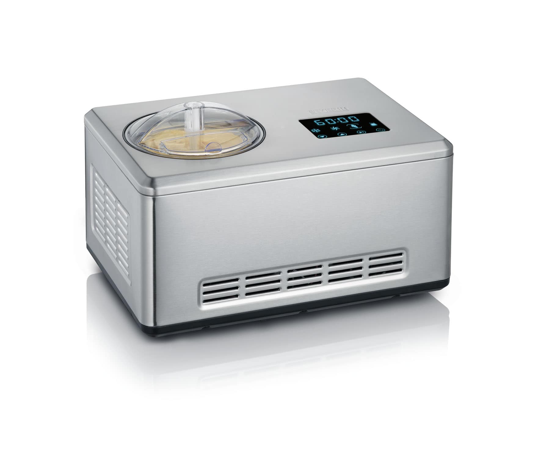 Zelf ijs maken met de Severin EZ 7405 2-in-1 ijsmachine in wit met yoghurtfunctie - Homaky