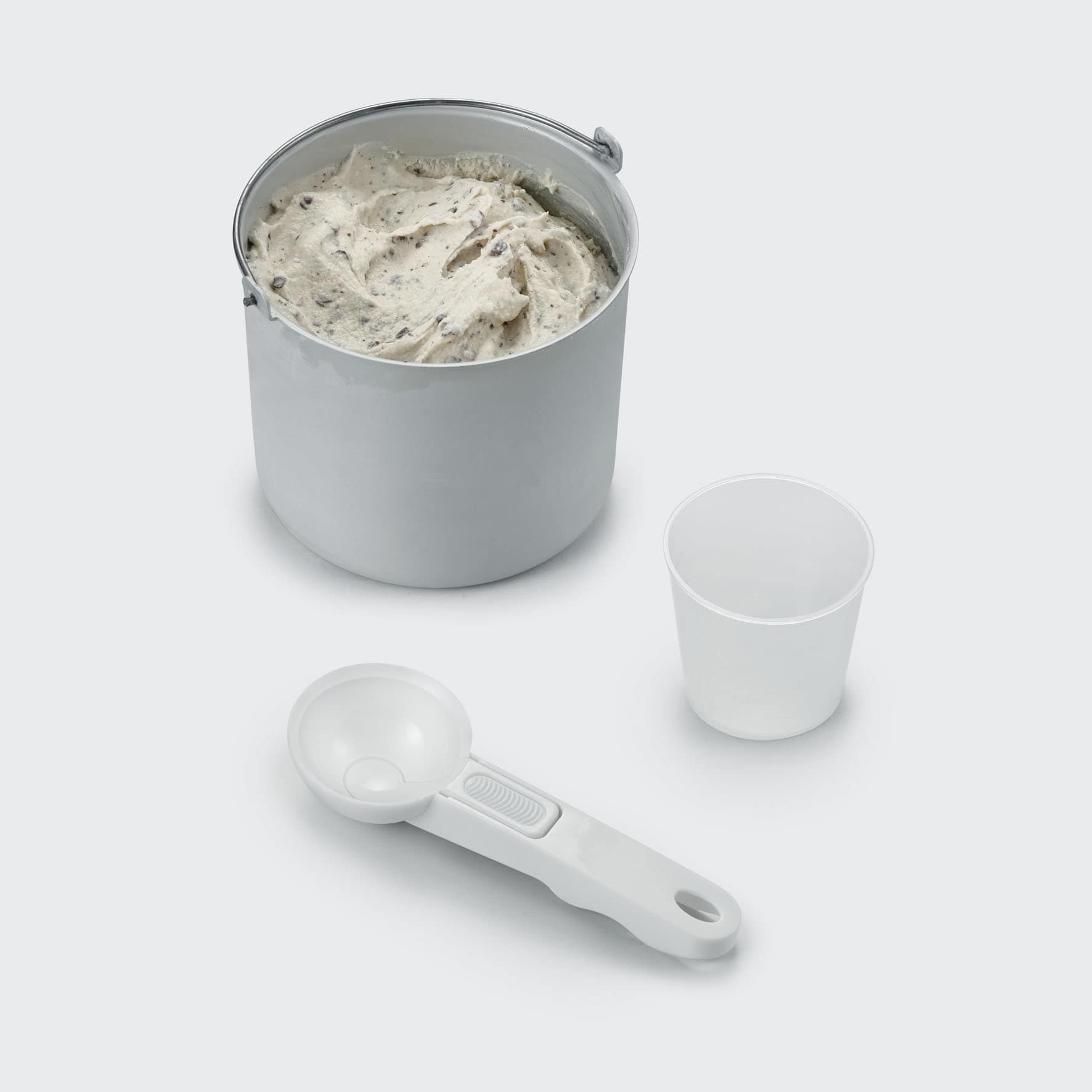 Severin EZ 7405 2-in-1 ijsmachine in wit met yoghurtfunctie - Homaky