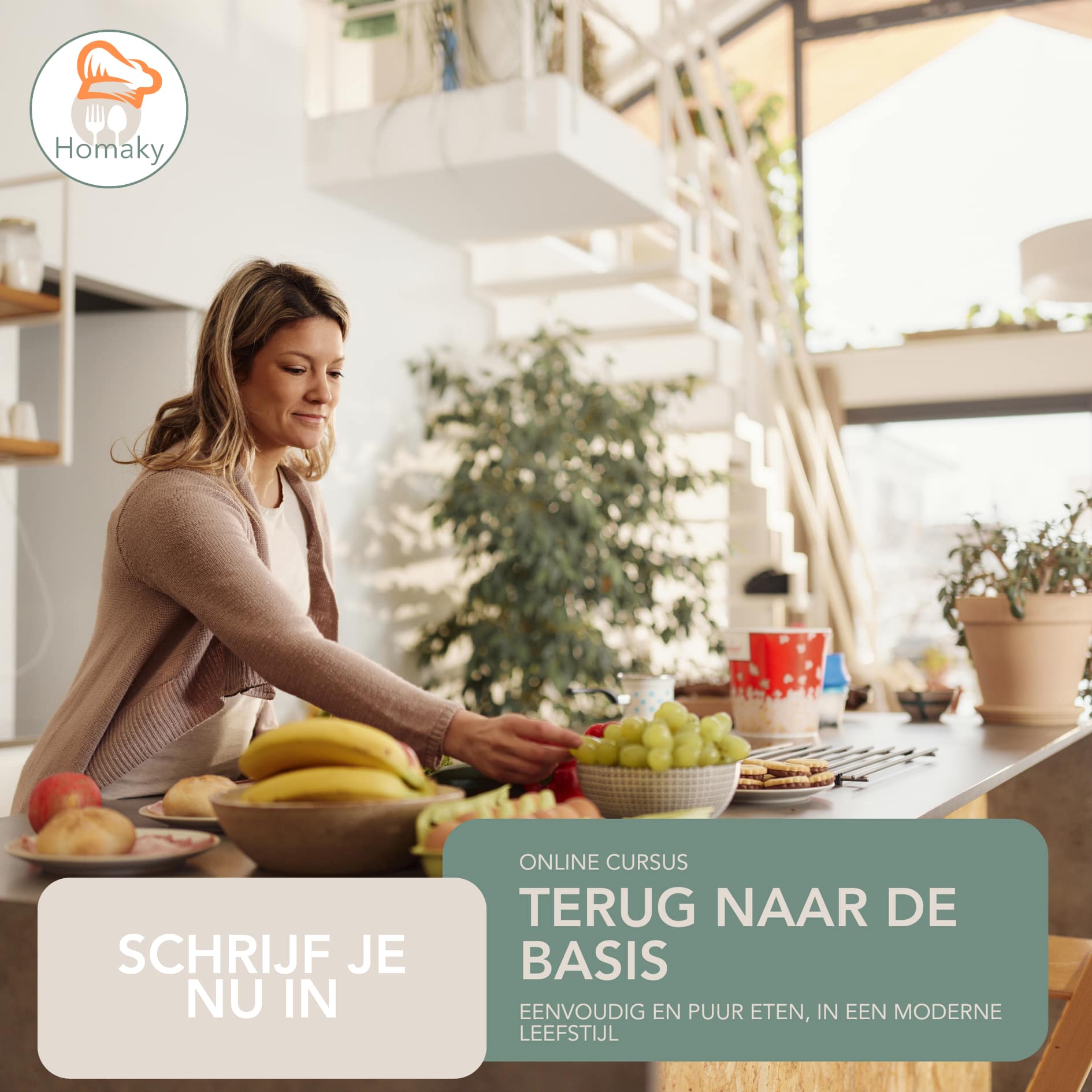 gezond eten zelf maken met de Online cursus Terug naar de basis van Homaky
