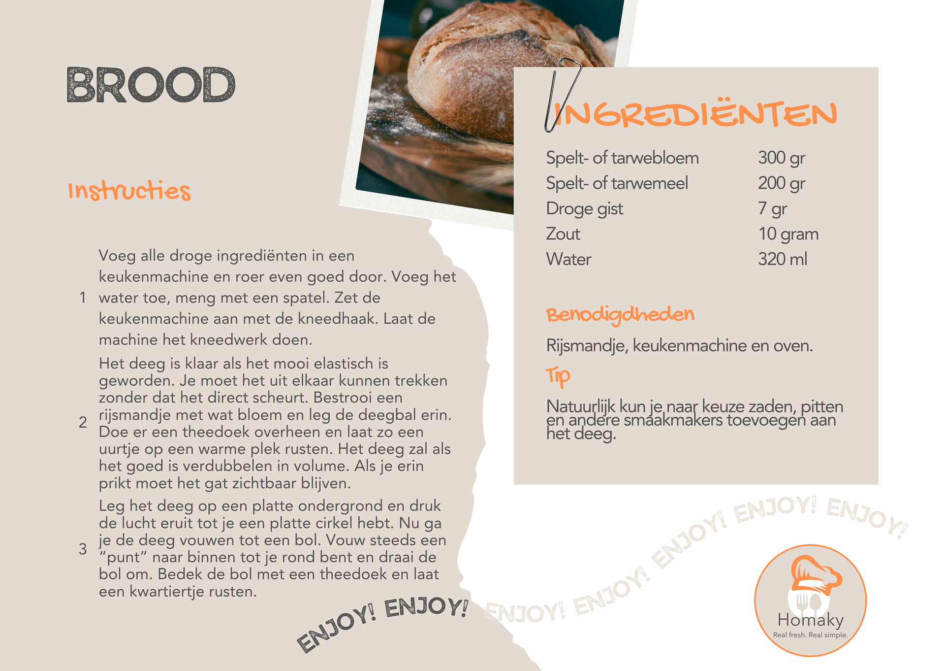 Recept brood, heerlijk zelfgemaakt brood uit eigen keuken – Homaky