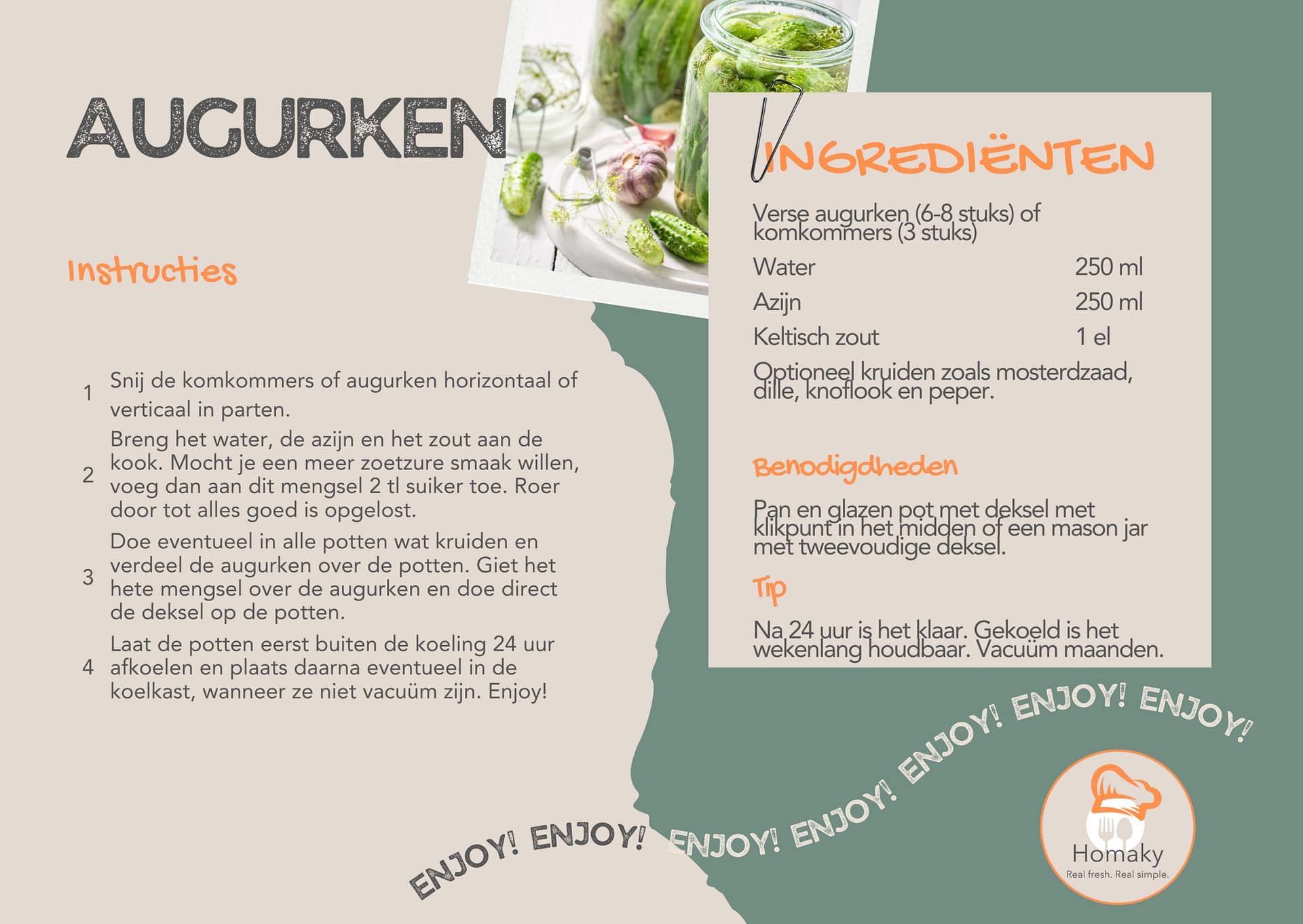 Recept augurken maken | Homaky
