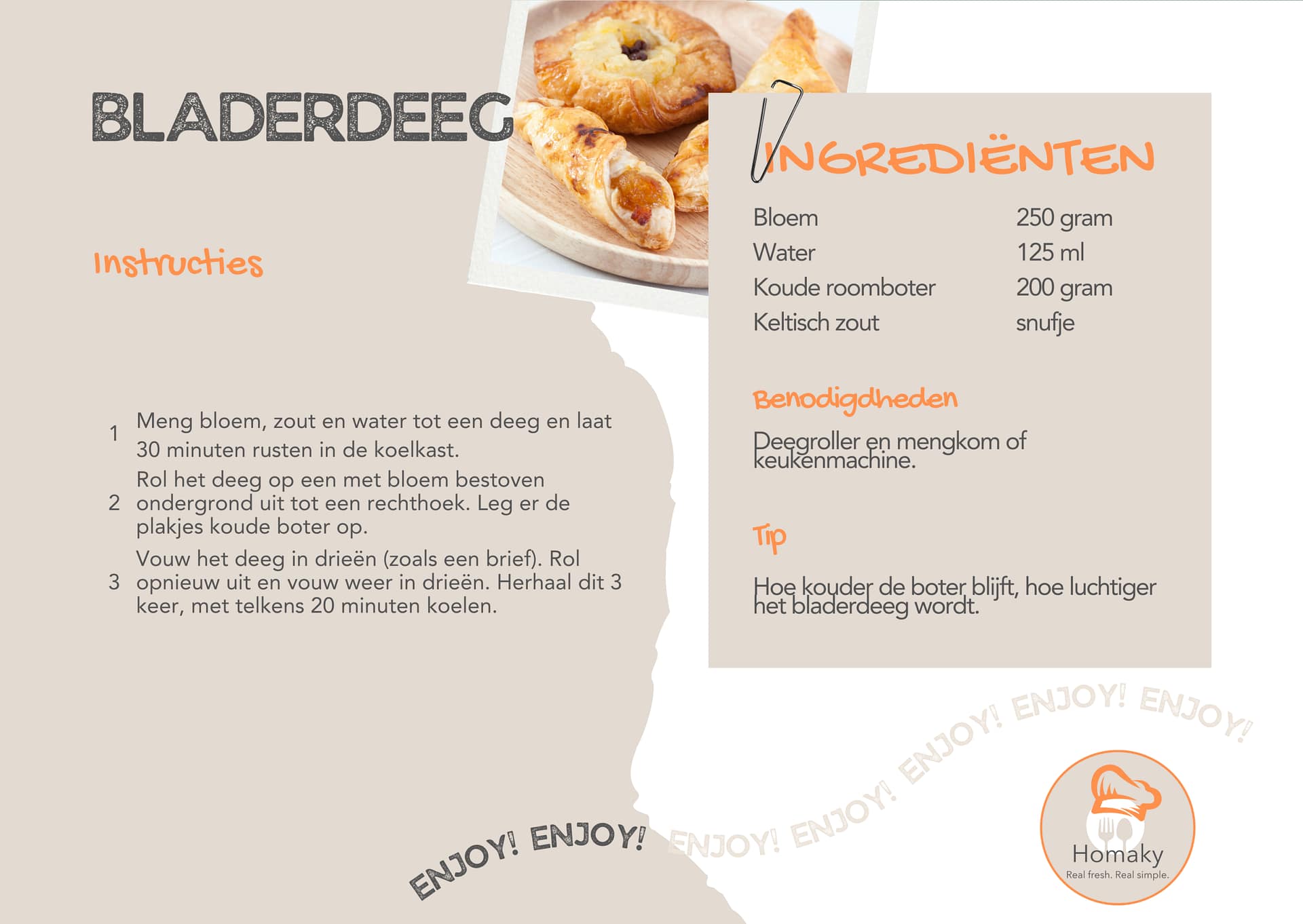 Recept Bladerdeeg | Homaky