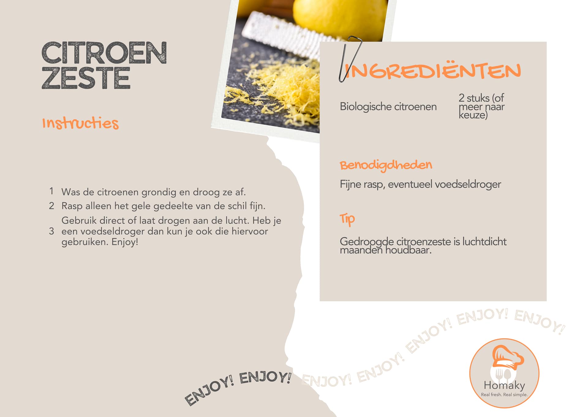 Recept citroenzeste maken | Homaky