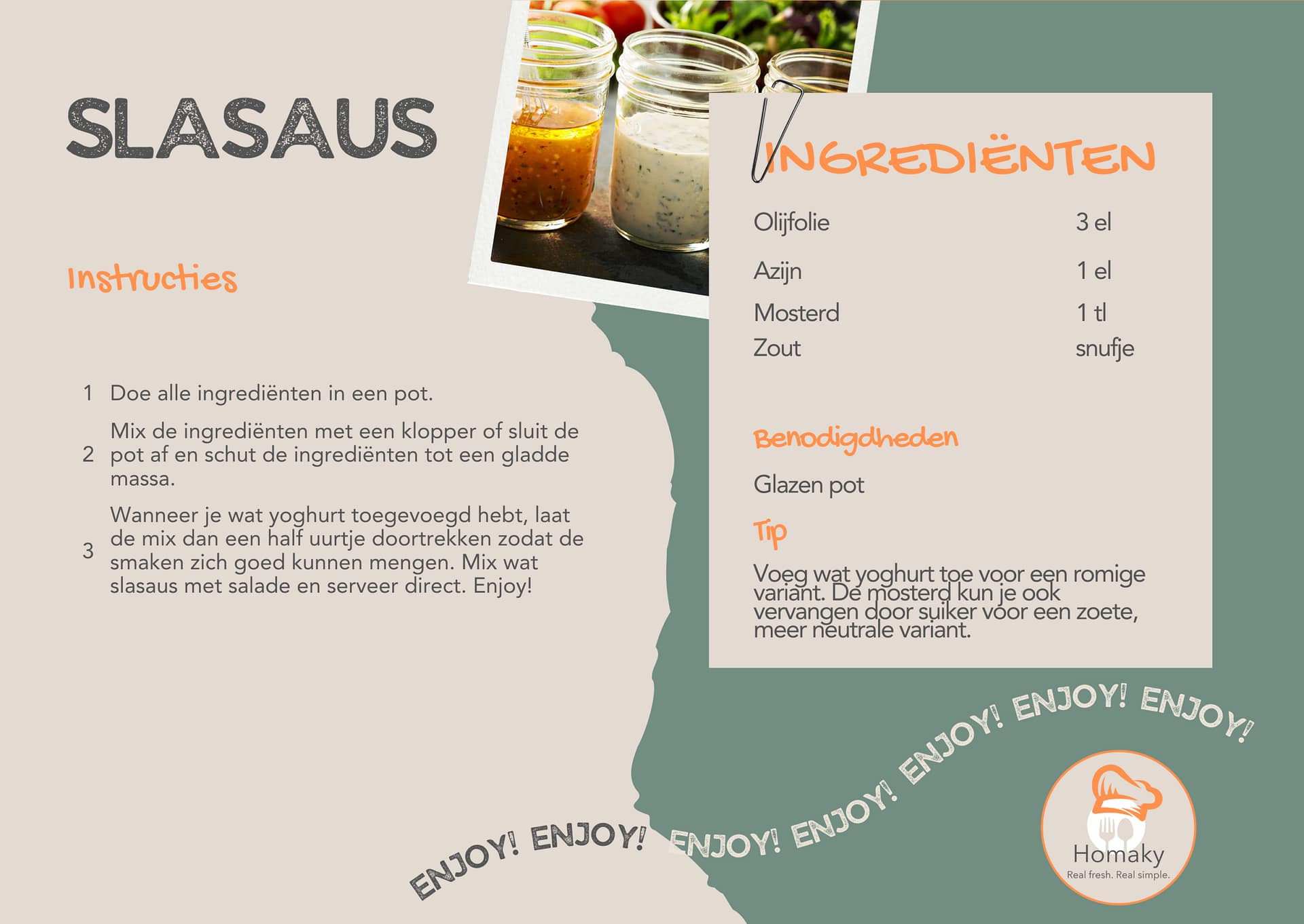 Recept slasaus maken | Homaky
