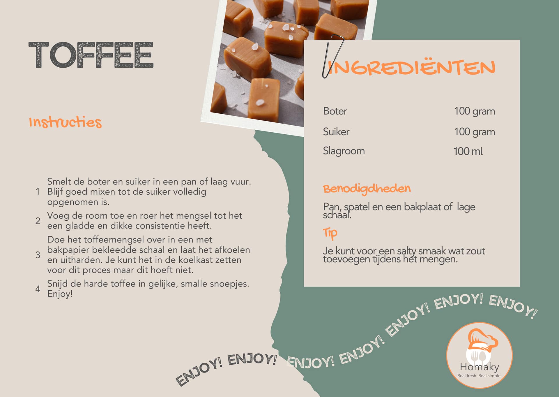 Recept toffee maken | Homaky