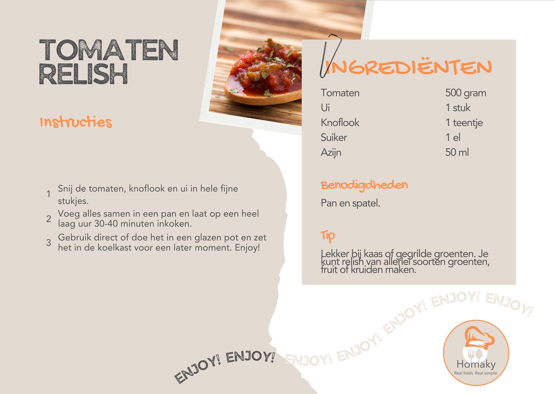 Recept tomaten relish maken | Homaky