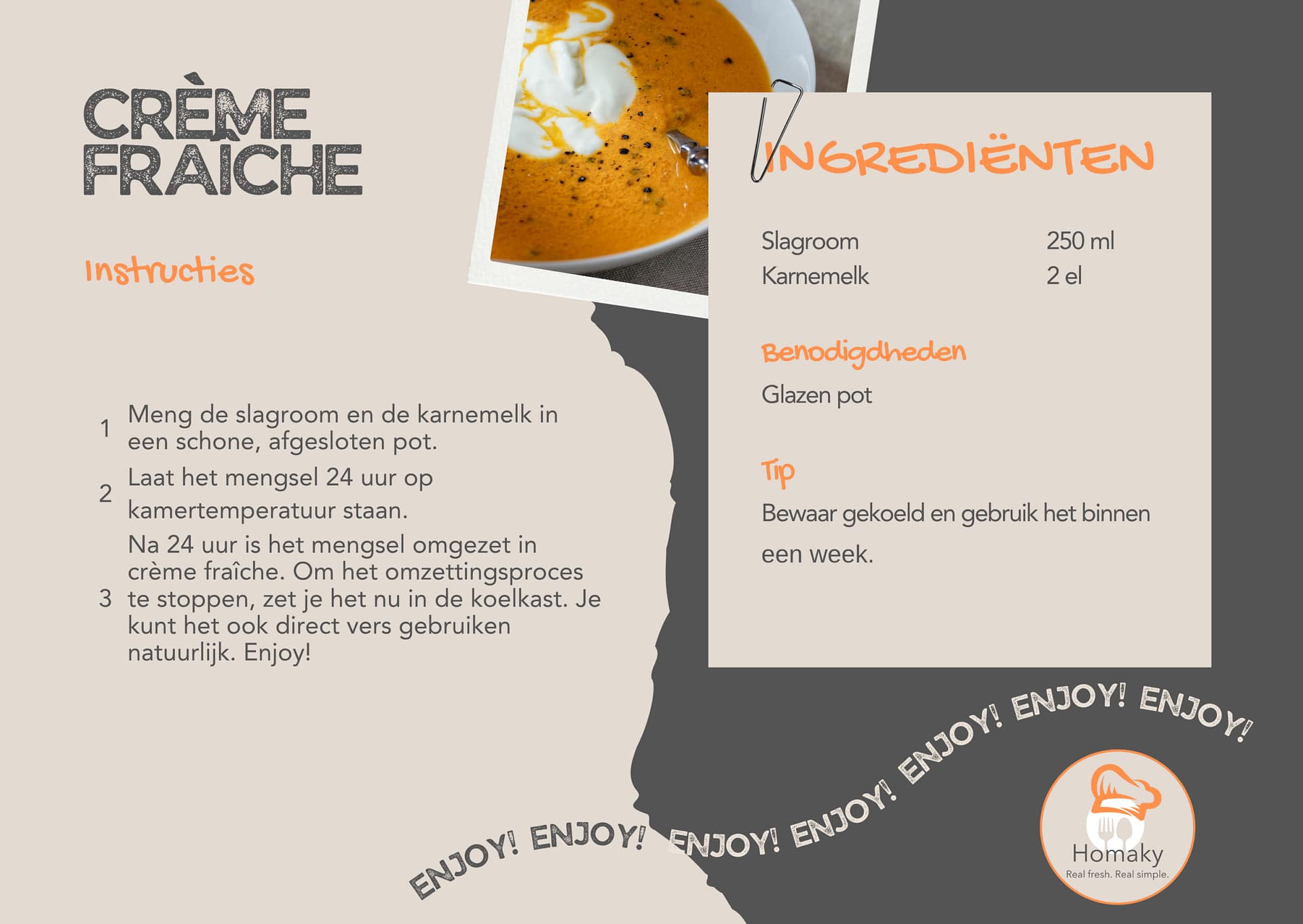 Recept crème fraîche maken | Homaky