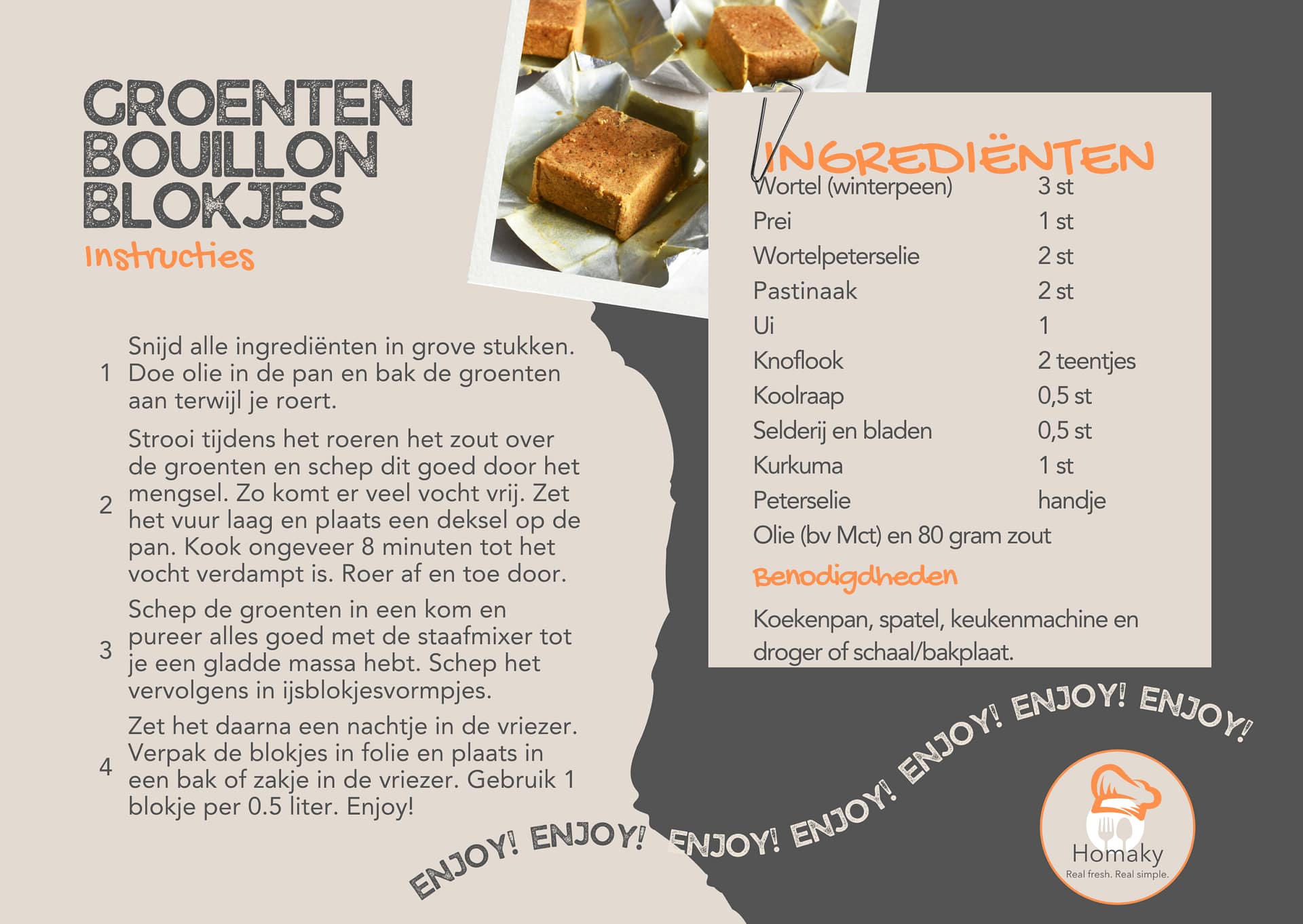 Recept groenten bouillonblokjes, heerlijk zelfgemaakt van verse groenten – Homaky