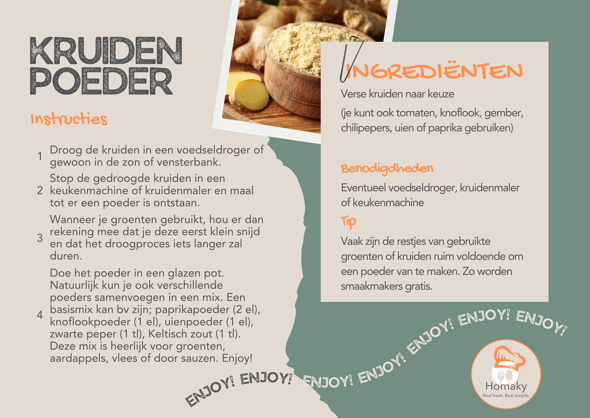 Recept Kruidenpoeder