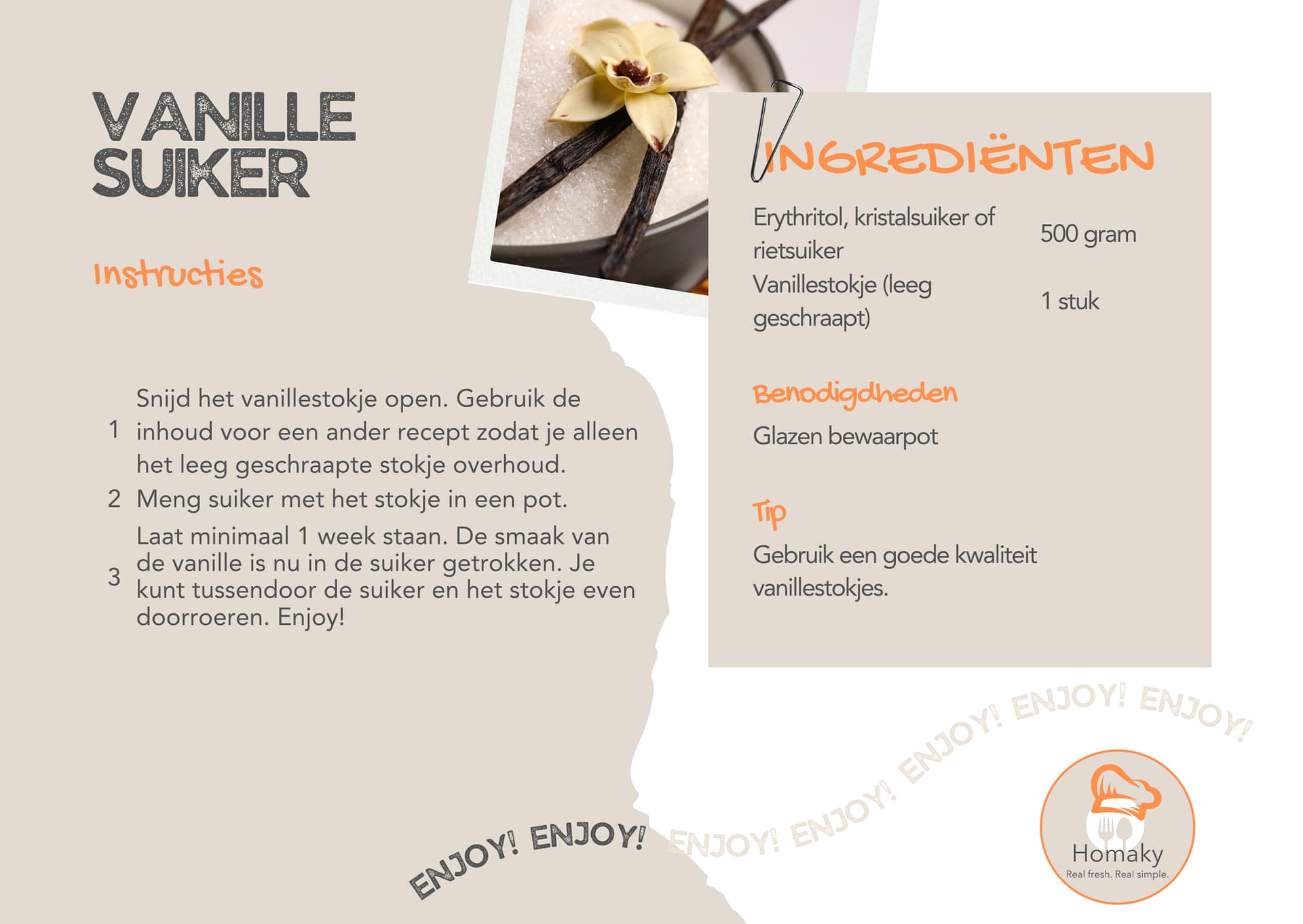recept vanillesuiker
