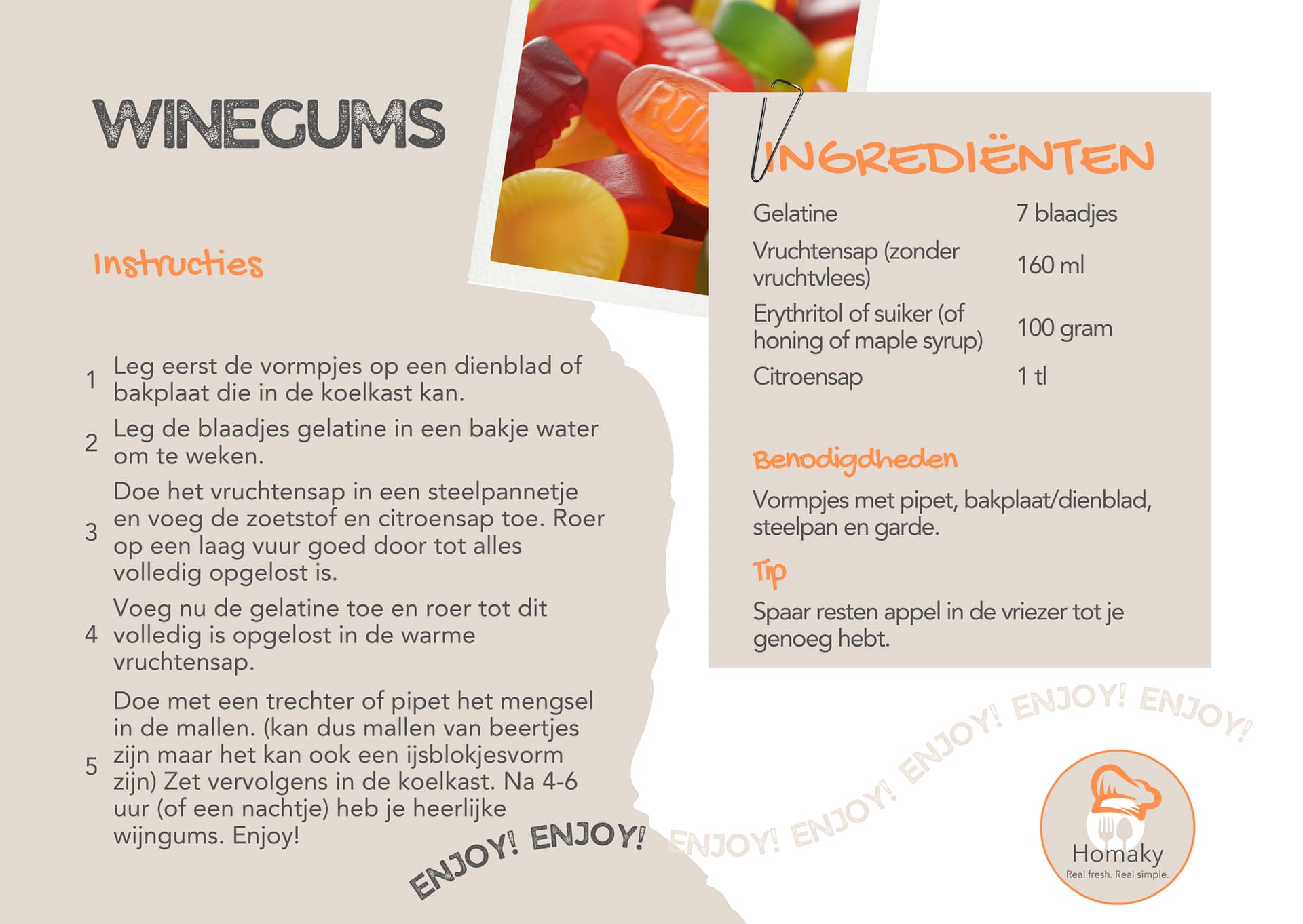 Recept winegums maken | Homaky