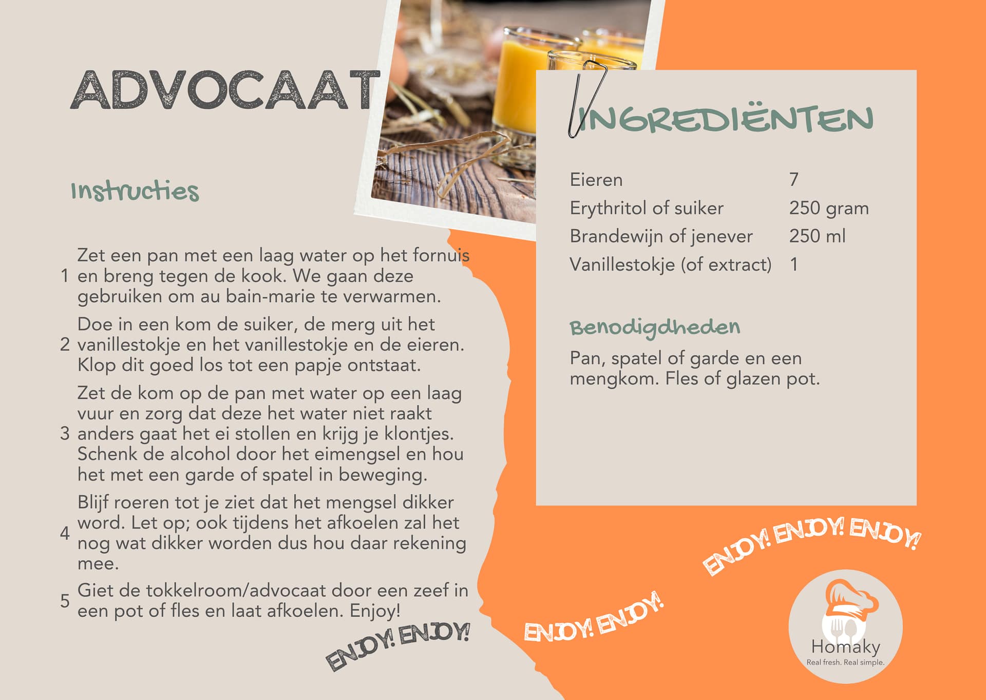 Recept advocaat, romige eierlikeur bereiden – Homaky