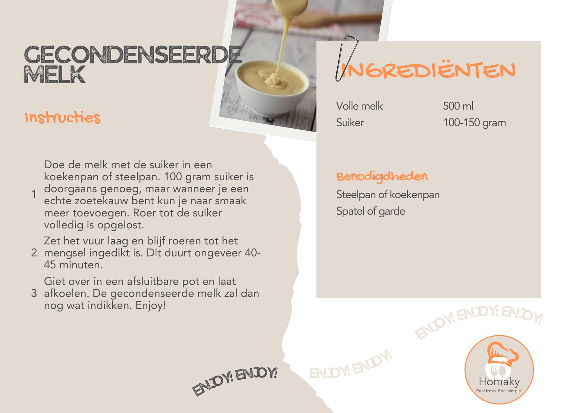 Recept gecondenseerde melk, melk inkoken tot dikke basis – Homaky