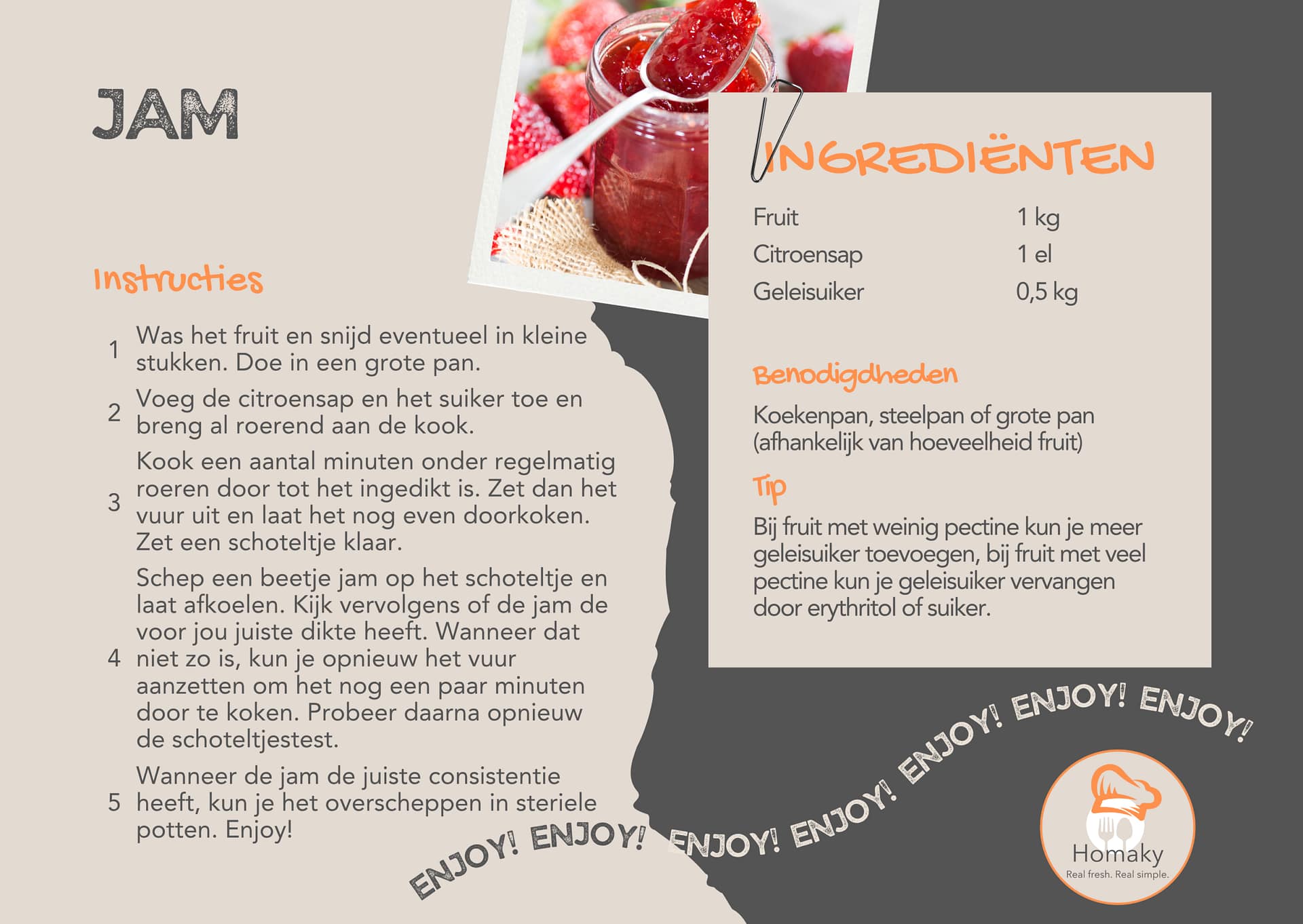 Recept jam, basis jamrecept met kooktijden – Homaky
