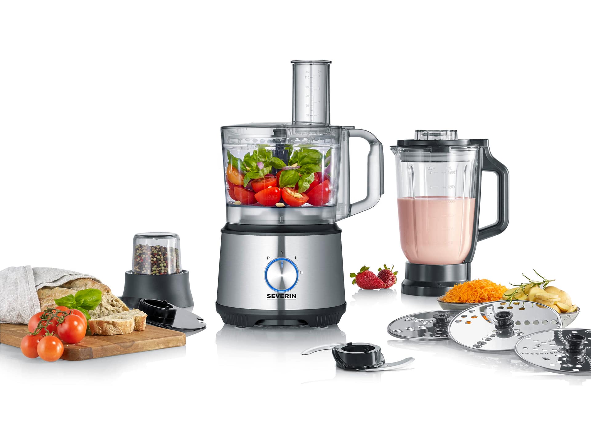 Severin KM 3892 keukenmachine met hakmolen en accessoires - Homaky