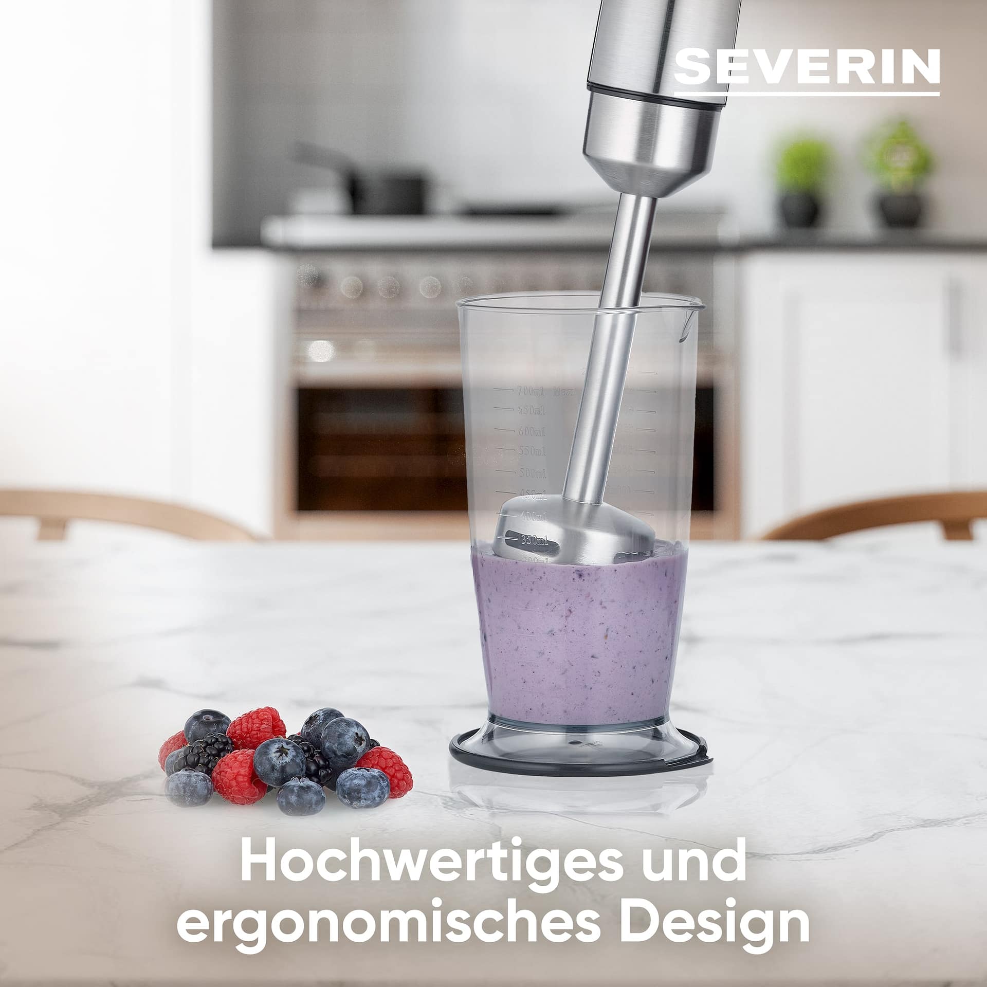 Severin SM 3773 staafmixer in zwart/zilver kleur - Homaky
