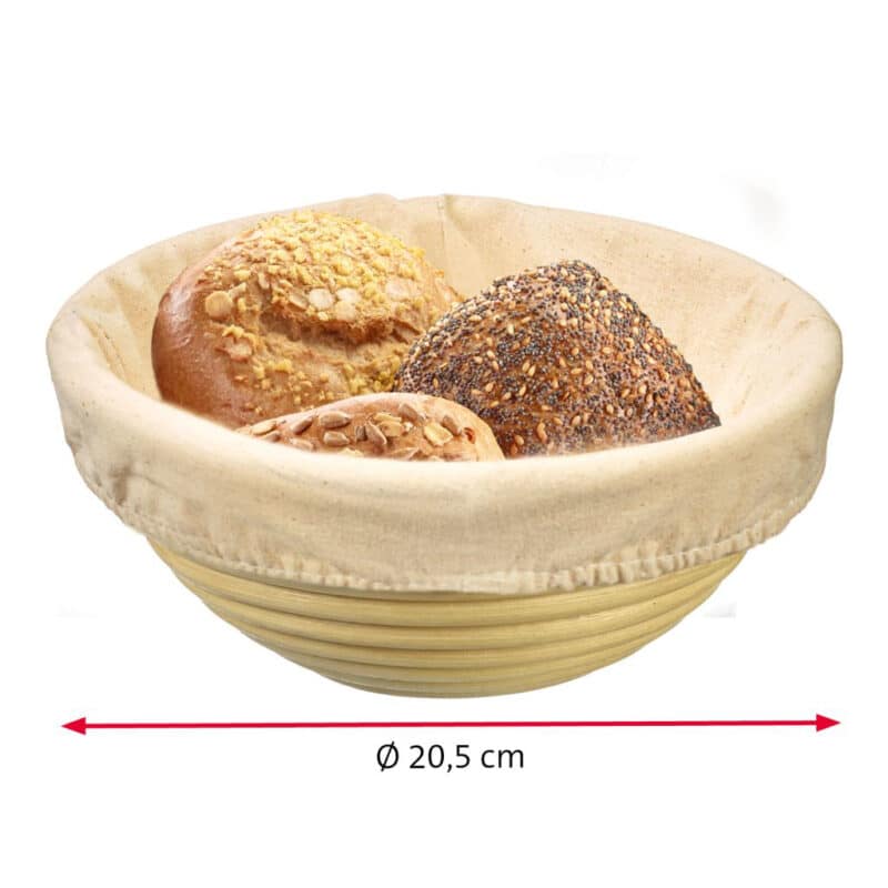 Rijsmandje rond 20,5cm met kap, ideaal voor brood laten rijzen – Homaky