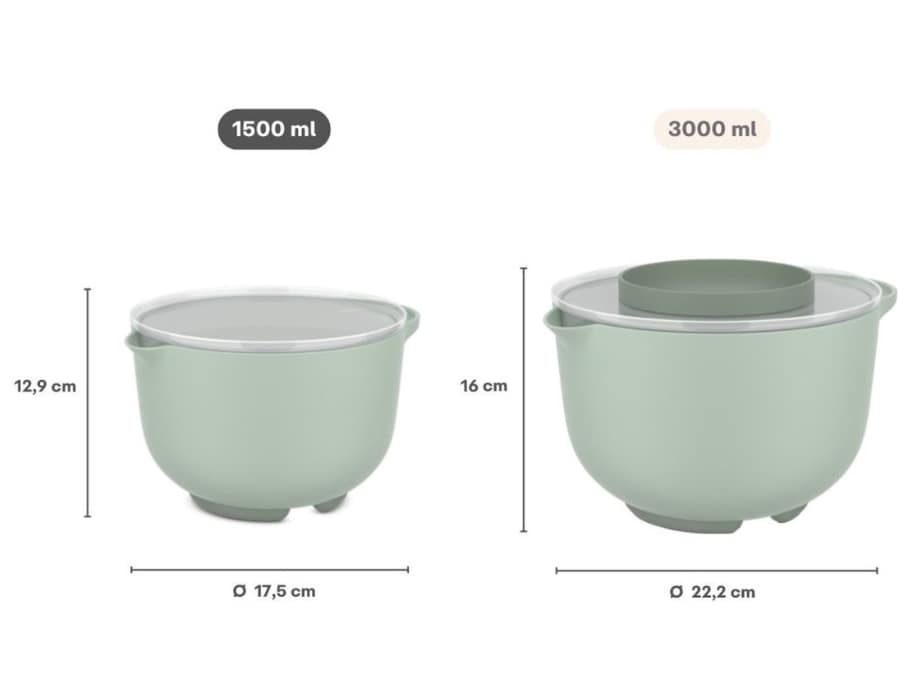 Beslagkom met deksel 1500ML, stevige kom om te mengen, kneden en bewaren – Homaky