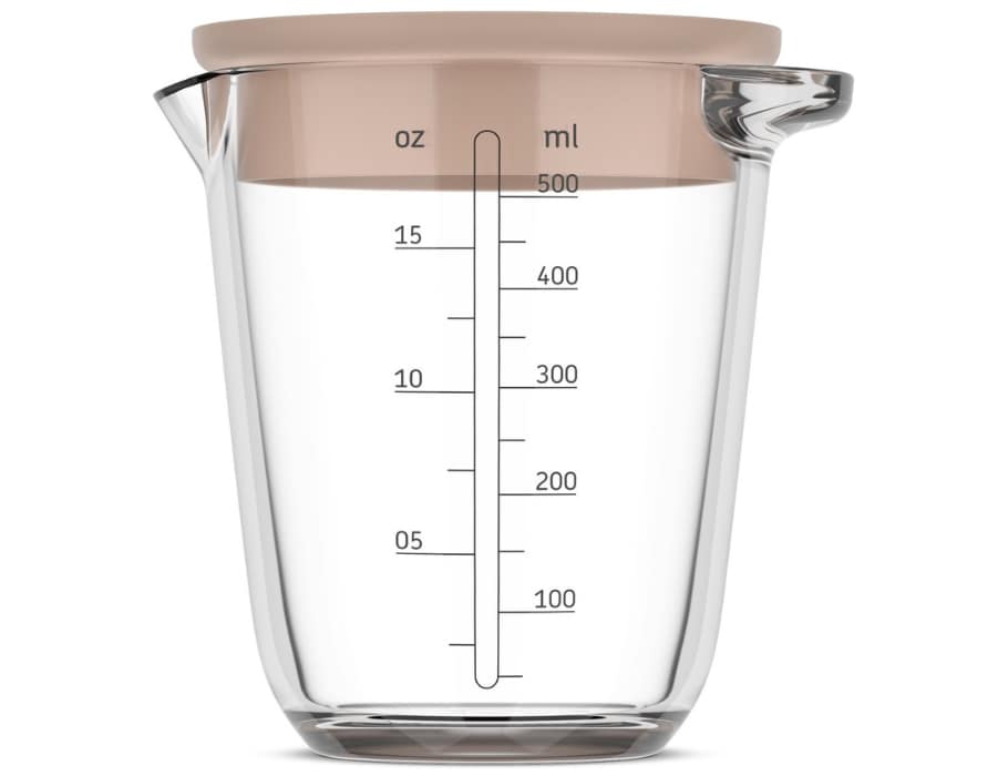 Maatbeker met deksel 500ML Chalk, compacte maatbeker voor dagelijks gebruik – Homaky