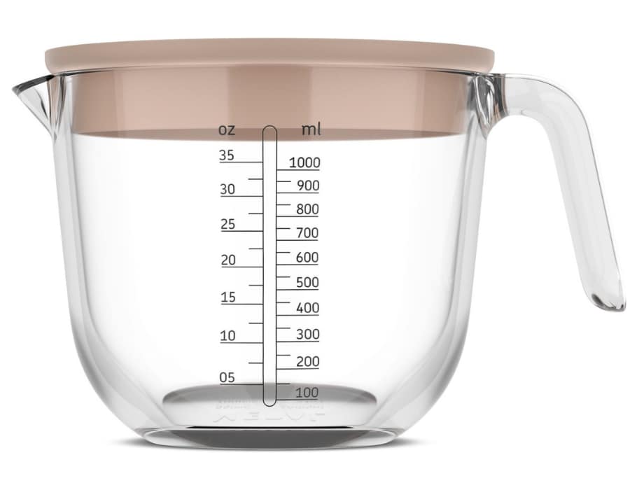 Maatbeker met deksel 1000ML Chalk, praktische maatbeker om af te meten en bewaren – Homaky