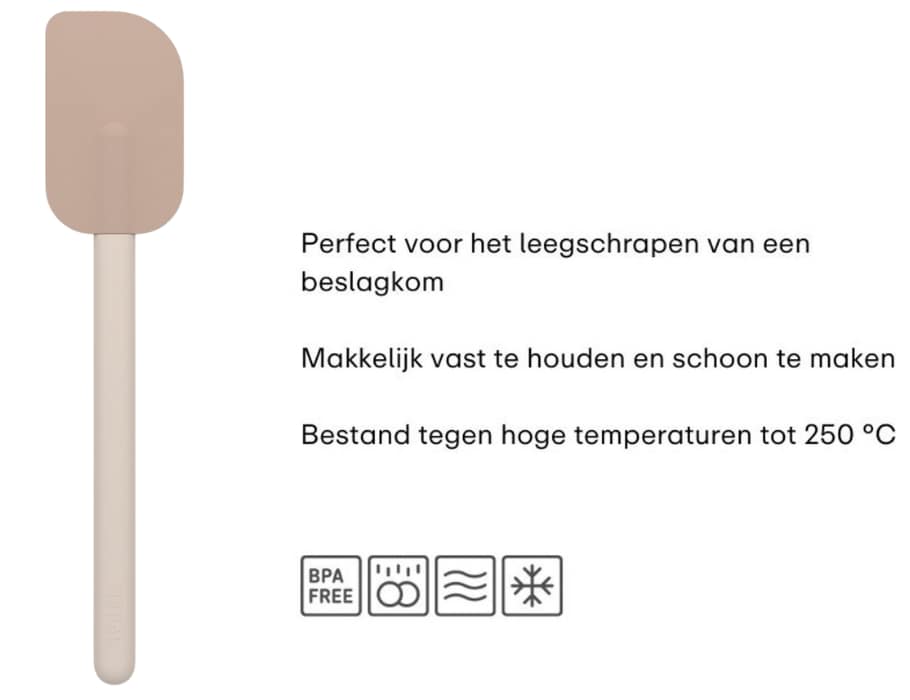 Spatel Chalk 267mm, hittebestendige spatel voor koken en bakken – Homaky