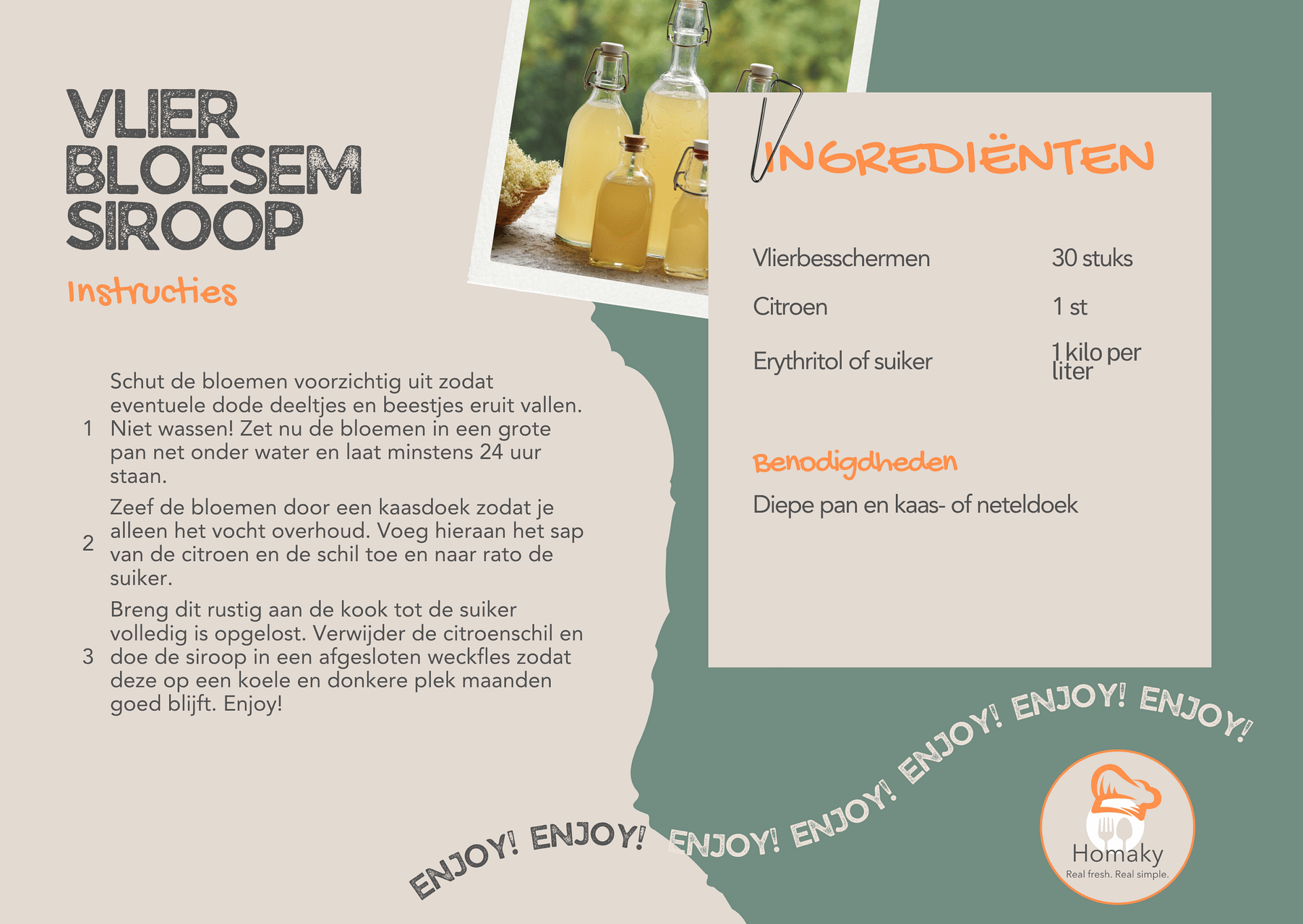 Recept vlierbloesemsiroop, vers zelfgemaakte vlierbloesem siroop uit eigen keuken – Homaky