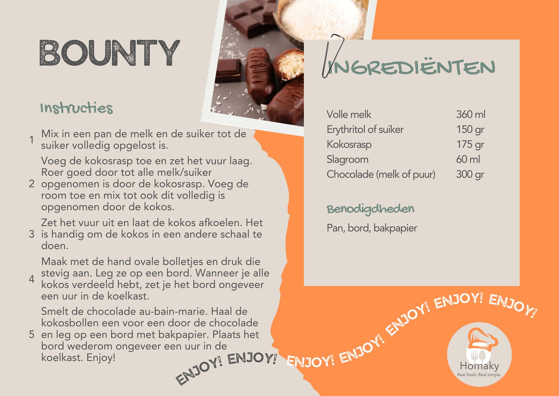 Recept bounty, kokosrepen met pure chocolade zelf maken – Homaky