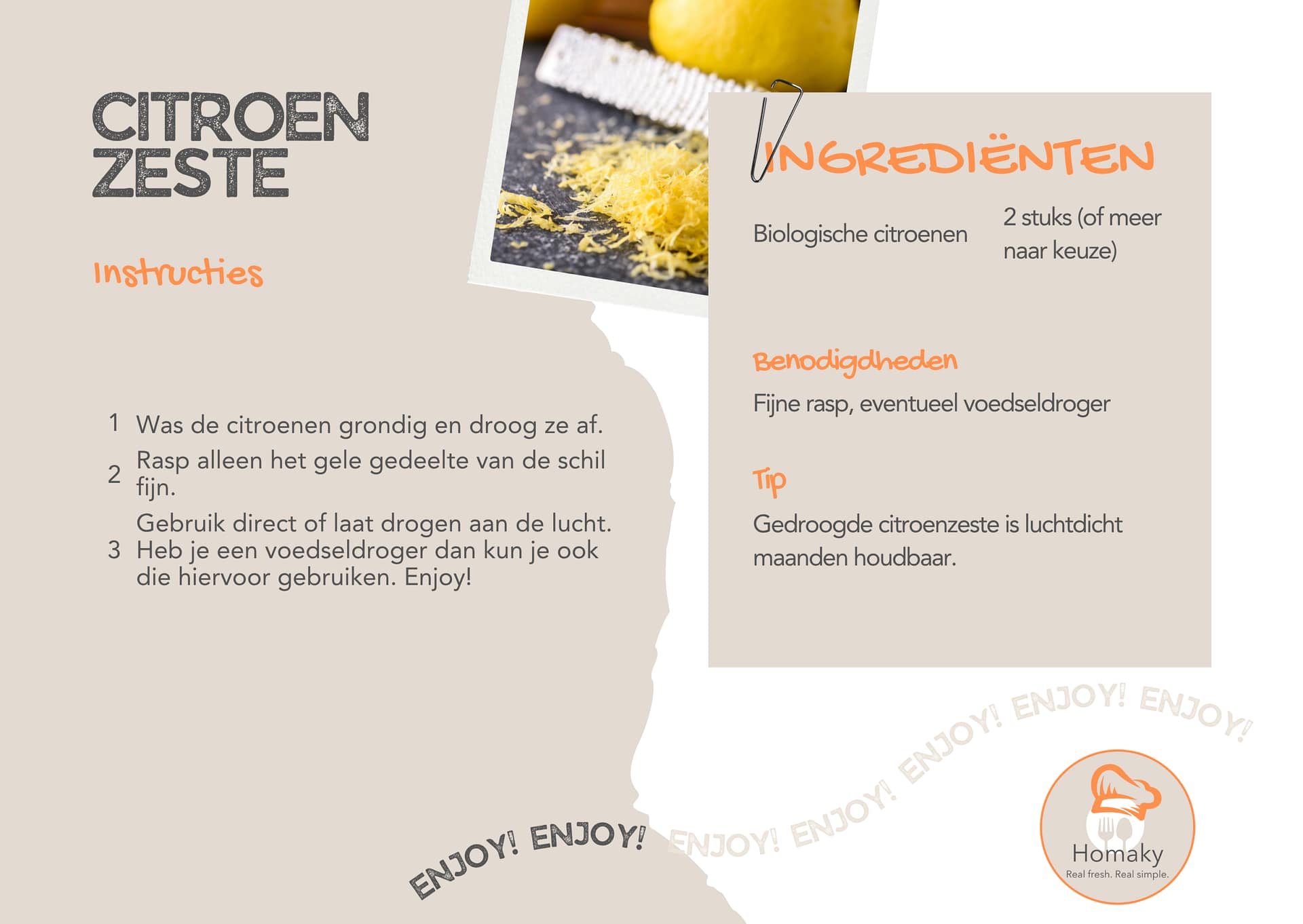 Recept Citroenzeste