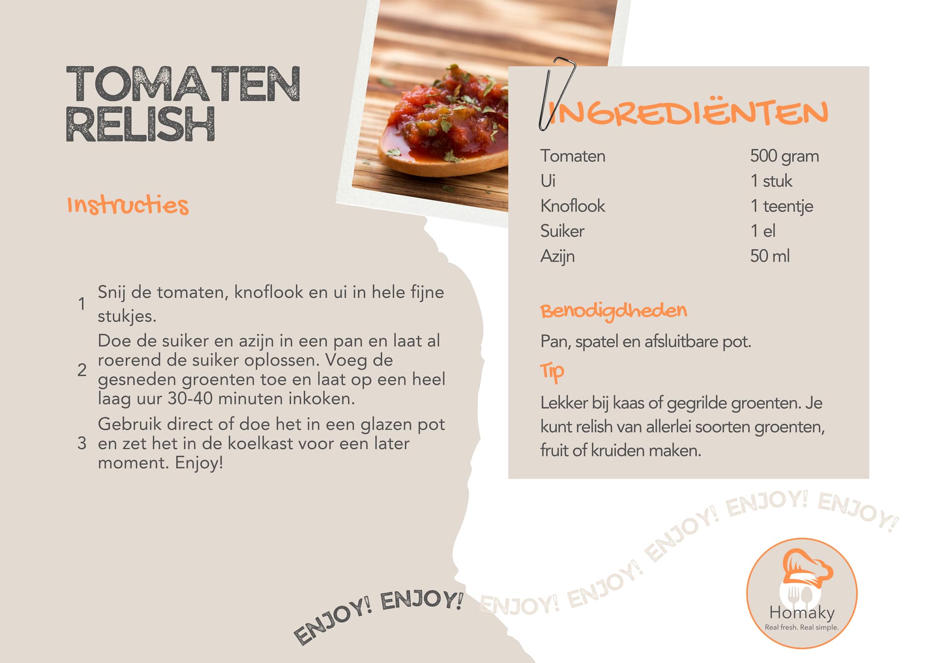 Recept tomaten relish maken | Homaky