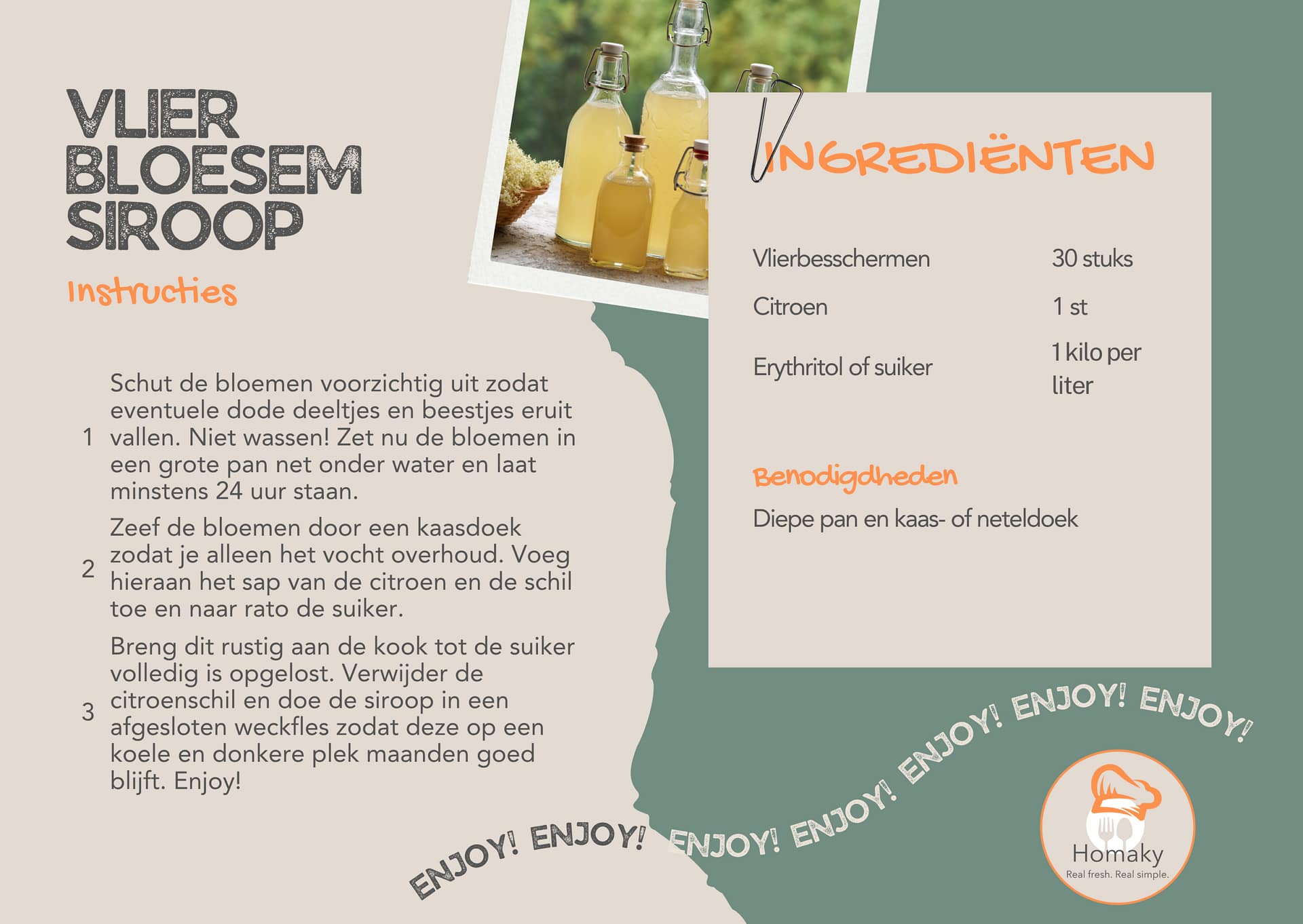 Recept vlierbloesem siroop, vers zelfgemaakte vlierbloesem siroop uit eigen keuken – Homaky