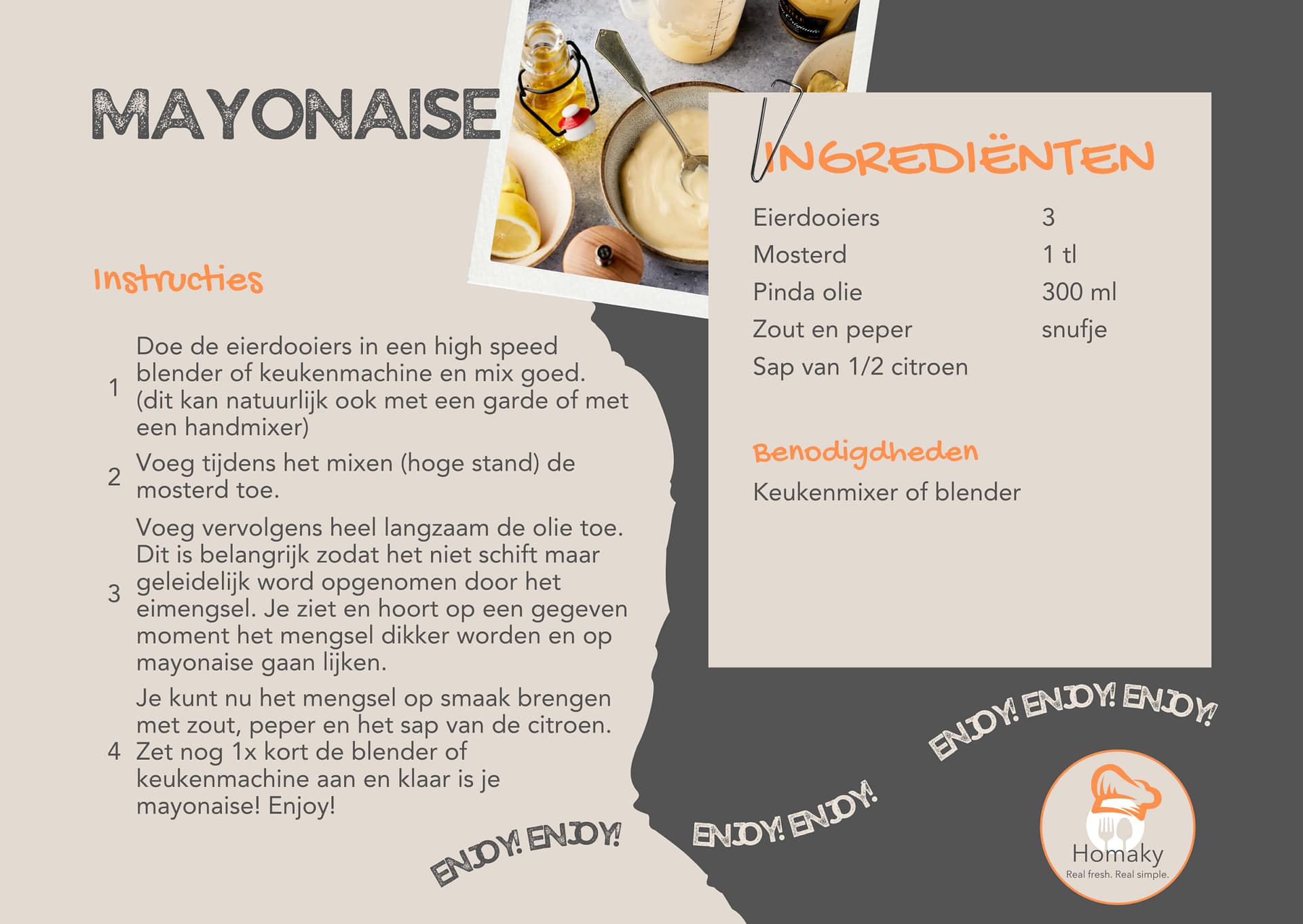 Recept mayonaise, stabiele emulsie kloppen – Homaky